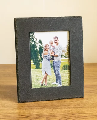 Natural Slate Picture Photo Frame Stone Effect New Home House Warmimg Gifts UK - Image 1 of 4