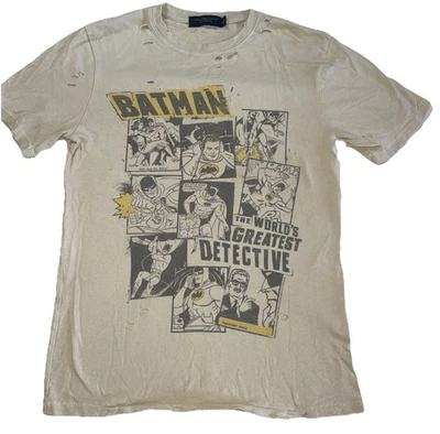 Camiseta Junk Food Distressed DC Batman World's Greatest Detective Talla XS/Nueva Tostada Foto 1 de 2