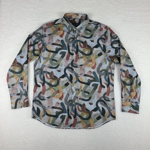 BUGTACHI Shirt Mens XL Multi Color Shaped Fit Comfort Stretch Dress Button Up - Picture 1 of 10