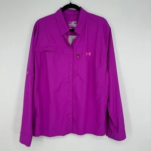 Under Armour Semi Fitted Heat Gear Langarm Button Down Damen Hemd 2XL - Bild 1 von 10