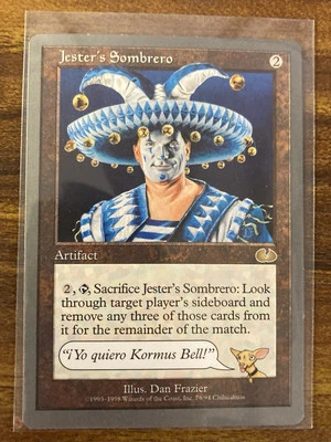 MTG✨JESTER’S SOMBRERO ✨Unglued NM Rare ARTIFACT 1998 Vintage Dan Frazier Art - Image 1 of 4