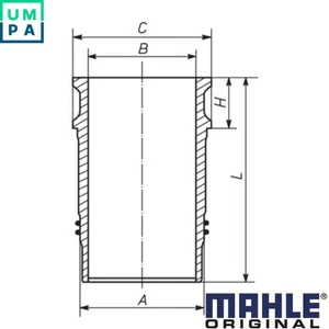 CYLINDER SLEEVE 061 LW 00100 001 FOR DSC12.01/.02/05/03 DC12.01/03/02/09 11.7L - Picture 1 of 9