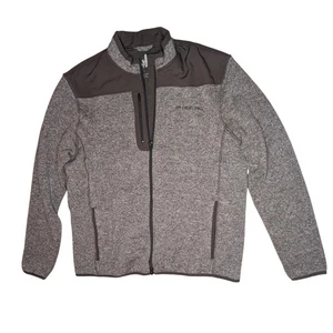 Johnnie-O Herren L Full Zip Fleecejacke Arlo hellgrau Outdoor warm Lagenlook - Bild 1 von 5