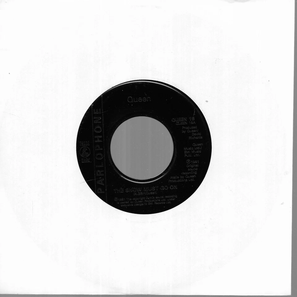 Queen The Show Must Go On Jukebox copy with black labels UK 45 7" single - Image 1 of 1