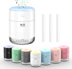 Colorful Mini Humidifier, USB Rechargeable Humidifier, small humidifier, 4 Mo... - Picture 1 of 8