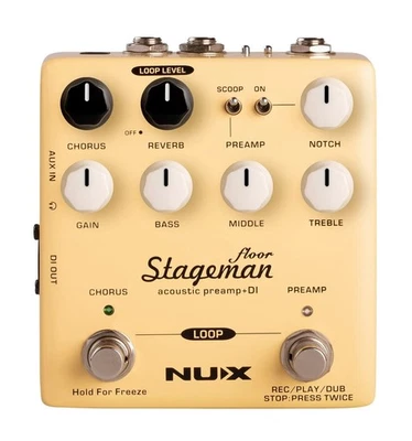 NUX Stageman-Floor Akustik-Preamp & DI-Pedal Effektpedal - Bild 1 von 4