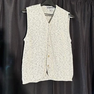 Chaleco Suéter De Colección Años 90, The Men’s Company, Mediano, Tejido, Botón Abajo - Imagen 1 de 3
