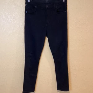 Anthropologie Citizens of Humanity Cultivo de cohete negro tiro alto delgado talla 25 - Imagen 1 de 7