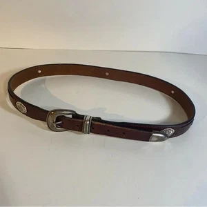 Cintura western Greg Norman in pelle marrone lunghezza totale 42" - Foto 1 di 13