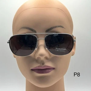 NEU Herren Ralph Lauren Double Bar Sonnenbrille Polo 3059 matt silber 60/15 Italien - Bild 1 von 10