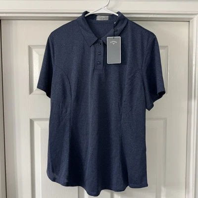 Polo de golf Callaway Opti Dri para mujer talla X-grande azul marino verdadero brezo UPF NUEVO CON ETIQUETAS Foto 1 de 4