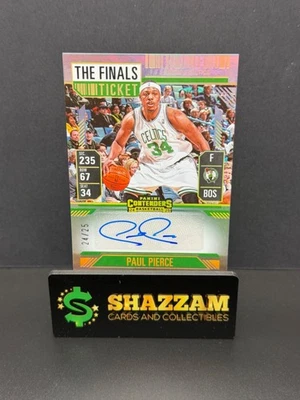 2024 Panini Silhouette PAUL PIERCE Finals Ticket Autograph /25 Celtics VST-PAU - Image 1 of 4
