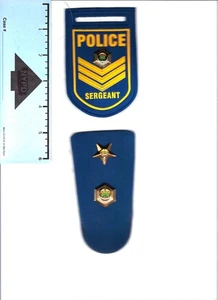 SERVICIO DE POLICÍA SUDAFRICANO PARCHE DE SARGENTO Y TABLA DE EPILETAS SAPS - Imagen 1 de 1