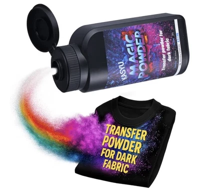 Heat Transfer Powder for Dark Fabrics - Vibrant, Wash-Resistant Powder for Al... - Image 1 of 4