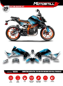 FIT FOR KTM DUKE 125-200-250-390 / 2024 - 2025 GRAPHIC STICKER SET - DECAL KIT - Bild 1 von 9