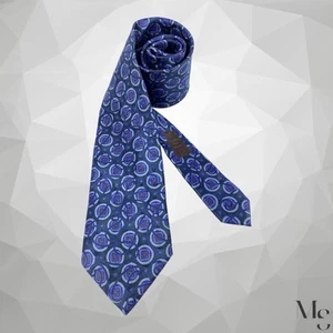 ERMENEGILDO ZEGNA X Long Gray Purple Paisley Silk Tie Italy 62”-3.5" EX CD - Picture 1 of 8