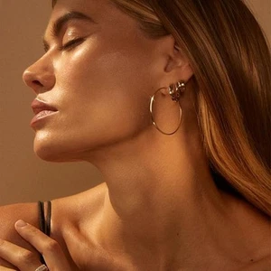 Women 12 Pairs Hypoallergenic Large Gold Hoop 40mm/50mm Earrings - Picture 1 of 3