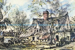 D204085 Flatford The Thatched Cottage circa 1525 Victoria and Albert Museum T R - Picture 1 of 4