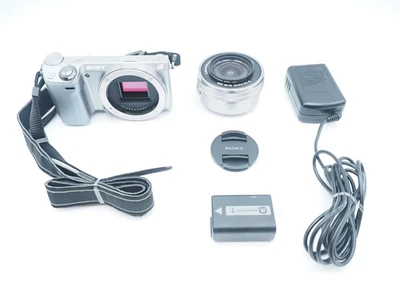 Sony Alpha NEX-5 14.2MP Digital Mirrorless Camera Silver 16-50mm Lens From Japan - Image 1 of 4