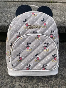 PRIMARK DISNEY MICKEY MOUSE SMALL BACKPACK Bag Casual Kids Women Ladies Taupe - Picture 1 of 10