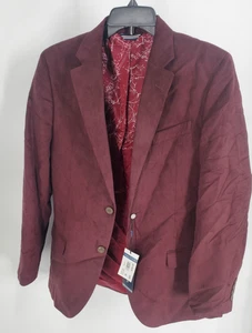 Nautica Blazer Mens 38R Red Brielle Corduroy Sport Coat Jacket New Tag Dressy - Picture 1 of 10