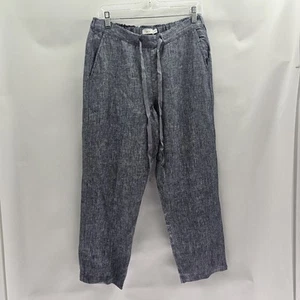Pre- Owned Onia Women Size M Blue Linen Pants - Picture 1 of 8