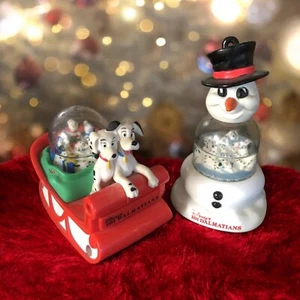 1996 Disney 101 Dalmations Snow Globes Domes McDonalds Set of 2 - Picture 1 of 6