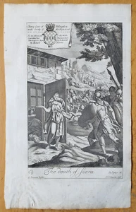Gideon- Large Engraving English Bible - 1701 - Picture 1 of 2
