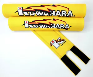 Kuwahara Re-issued BMX Straight Bar Pad Set in Yellow - Picture 1 of 1