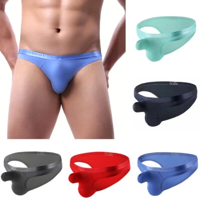 Slip Intimo Uomo Sexy Con Sacchetto Nasale Elefante Trasparente/ - Immagine 1 di 4