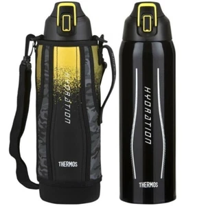 THERMOS 1.5 L S/S Vacuum Insulated Sports Hydration Bottle with Pouch Black! - Picture 1 of 8