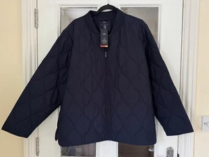 BNWT M & S NAVY BLUE THERMOWARMTH PADDED SHOWER RESISTANT COAT - SIZE 24!! - Picture 1 of 7