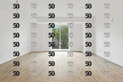 SHATCHI 50th Birthday Anniversary String Glitz Black Hanging Party Supply Decorations