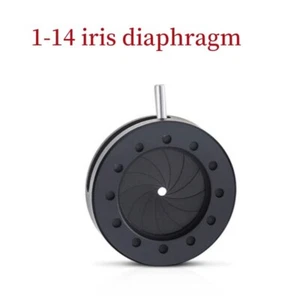 Condensador de apertura de diafragma de iris óptico con zoom de metal de 1-14 mm de diámetro amplificador - Imagen 1 de 7