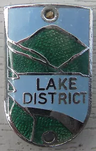 WANDERSTOCKABZEICHEN MIT PINS - SEE DISTRICT - MESSING VERCHROMT - BRANDNEU - Bild 1 von 1