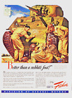Bombardiers de chars de pêche vintage soldats de la Seconde Guerre mondiale 1943 impression publicité obligations de guerre