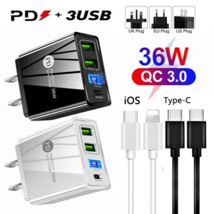 36W Fast Charge USB Type C PD Charger Power Adapter For iPhone 16 15+ 14 Pro Max - Picture 1 of 21