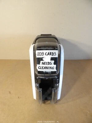 Zebra ZC100 Card Printer ZC11-0000000EM00 - 809 CARDS - NEEDS CLEANING ERROR - Bild 1 von 4