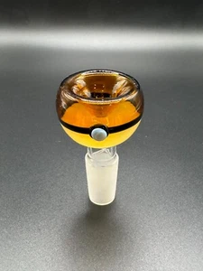 14mm Pokémon Yellow Pokeball Male Glass Bowl Piece Slide Replacement - Picture 1 of 3