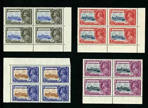Trinidad & Tobago 1935 KGVI Silver Jubilee set in blocks MLH/MNH. SG 239-242. - Picture 1 of 1