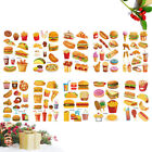  10 Pcs Facial Decals Food Series Stickers Dessert Fast Child The Face Cartoon