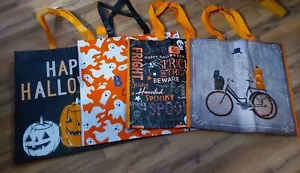 Halloween Store Reusable Tote Bag 20x18 Large 4pc Marshalls Joanns 2021 Ghosts - Picture 1 of 5