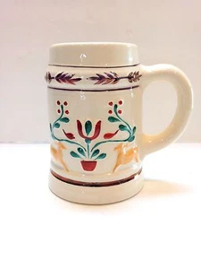 VINTAGE 50er JAHRE PENNSYLVANIA HOLLÄNDISCHE KERAMIK HANDBEMALTER STEIN - Bild 1 von 6
