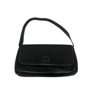 Polo Ralph Lauren Women's Leather Mini Bag Black Leather Snap Inner Pocket - Picture 1 of 7