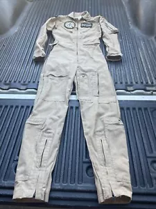 GIBSON & BARNES 40R NOMEX IIIA TAN FLIGHT SUIT Gr. 8T Patches Pin siehe Fotos - Bild 1 von 22
