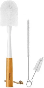 Bottle Brush, Baby Bottle Brush with Nipple and Straw Cleaner Set for White 3p - Picture 1 of 2