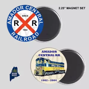 AMADOR CENTRAL RAILROAD Magnet Set - Vintage Logo Train RR Collectible Retro CA - Picture 1 of 1