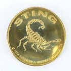 Brass Pog Slammer Scorpion Sting from 1994 Cool Mikes Mint Slammers Hoffman