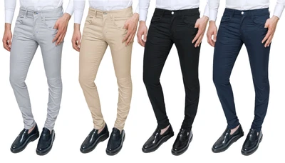 Cristiano Battistini Pantaloni uomo slim fit estivi casual eleganti in cotone