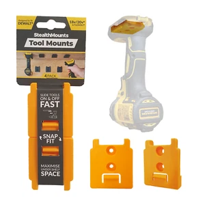 StealthMounts Supports de rangement pour outils électriques DeWalt XR 18 V (jaune, lot de 4) - Photo 1/6